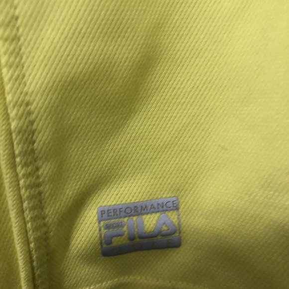 Fila Sport Mens Size XL Extra Large Short Sleeves Shirt Golf Yellow Polo - Picture 3 of 5